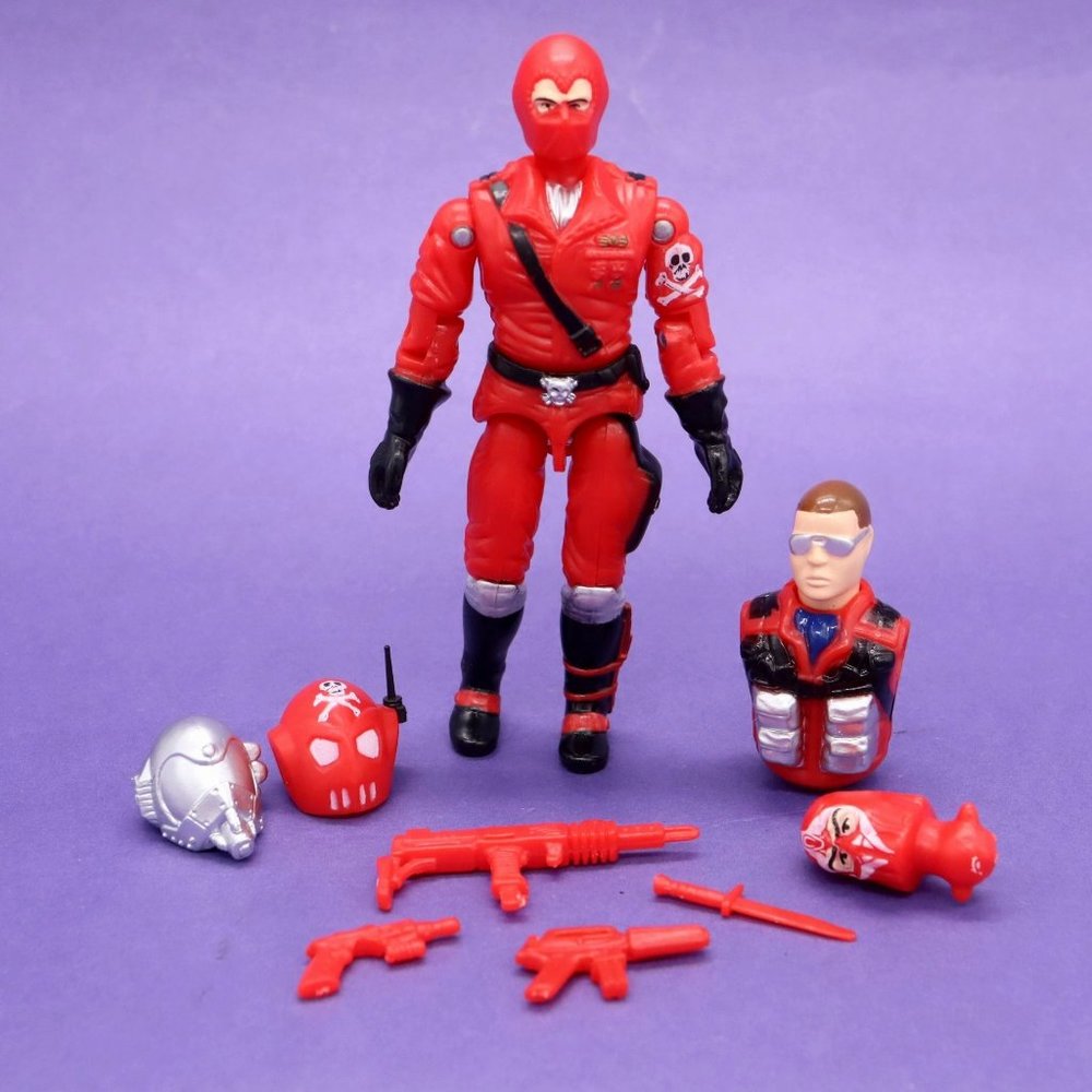 Custom GI Joe Black Major WORMS Maggot Driver Cobra Red Shadow ARAH b